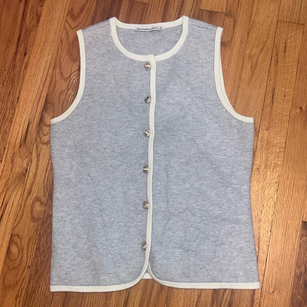 Abercrombie Button Up Sweater Tank - Size S